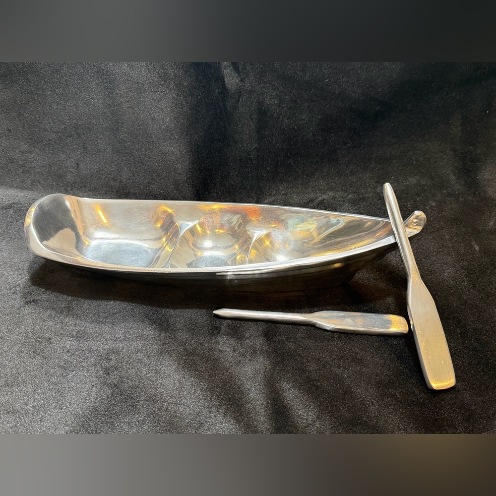 Elegant Dory Boat Serving Dish